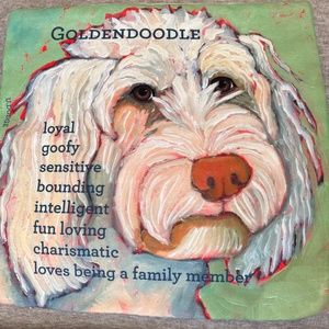 Goldendoodle pillow covers, THREE